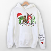 Lofaris Customized Name Merry Christmas Papa Claus Hoodie